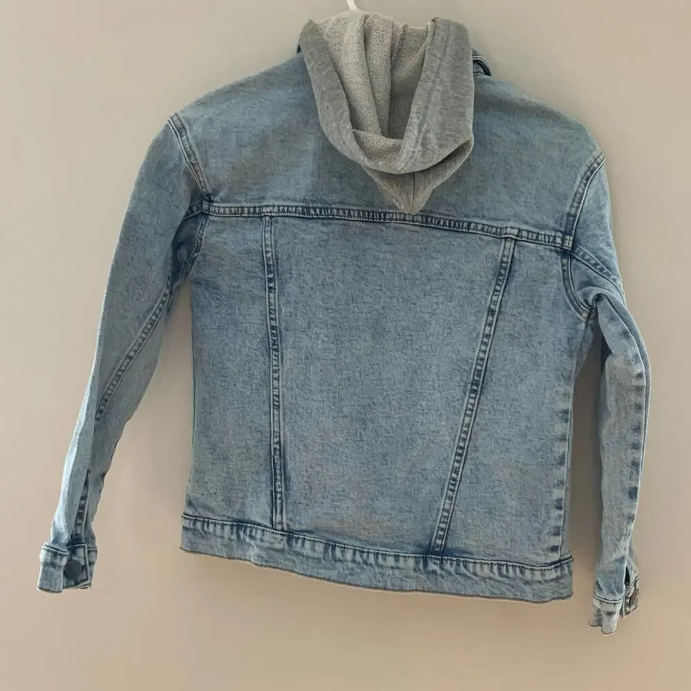Treasure & Bond Denim hooded Jacket Girl's size M‎ 8-10